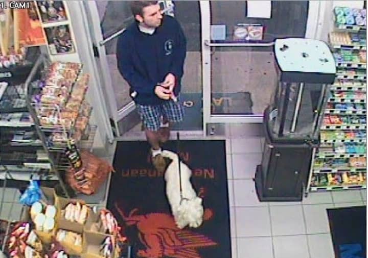 Police are seeking the public&#x27;s help in finding this man who is suspected of passing a counterfeit bill at a New Canaan store.