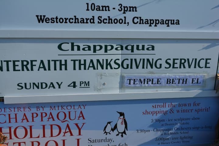 Chappaqua&#x27;s Temple Beth will host a Thanksgiving service and dinner.