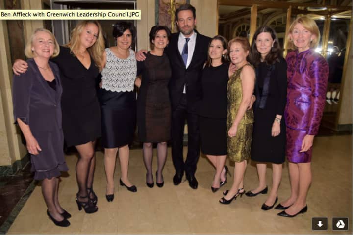 Ben Affleck with members of the Greenwich Leadership Council