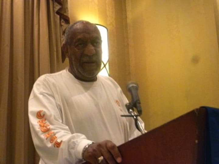 Bill Cosby speaking at the Lower Hudson Council of School Superintendents annual Carroll F. Johnson Scholastic Achievement Dinner held at the Doubletree Hotel in Tarrytown in May.