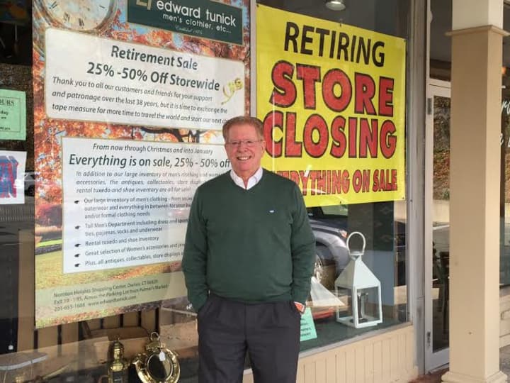 Edward Tunick - Men&#x27;s Clothier will close after 38 years in Darien. 