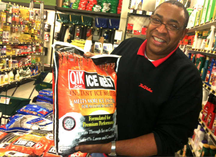 Carlton Spencer, store manager at Karp&#x27;s Harware in Stamford, said there was less of a rush for supplies as a winter storm settled in the area with the exception of ice melt. He said there was a big demand for that.