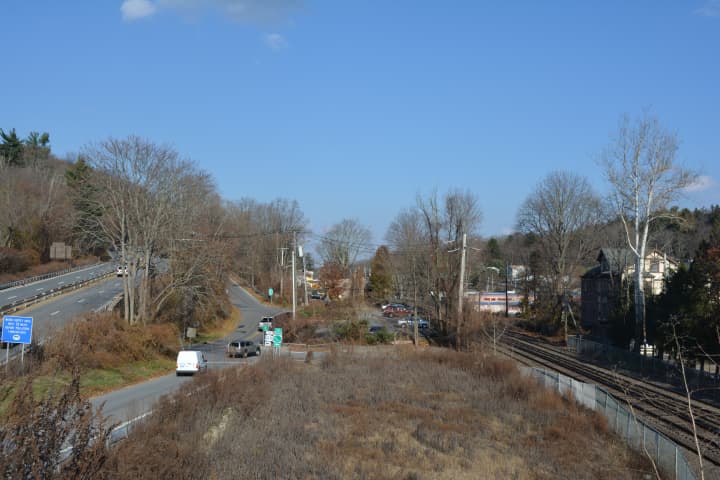 The proposed site for Conifer Realty&#x27;s Chappaqua Station apartment building.