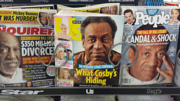Bill Cosby is making tabloid headlines in Harrison.