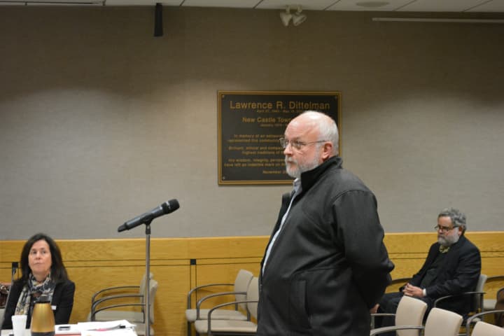 Will Wedge at the New Castle Town Board&#x27;s Dec. 2 meeting.