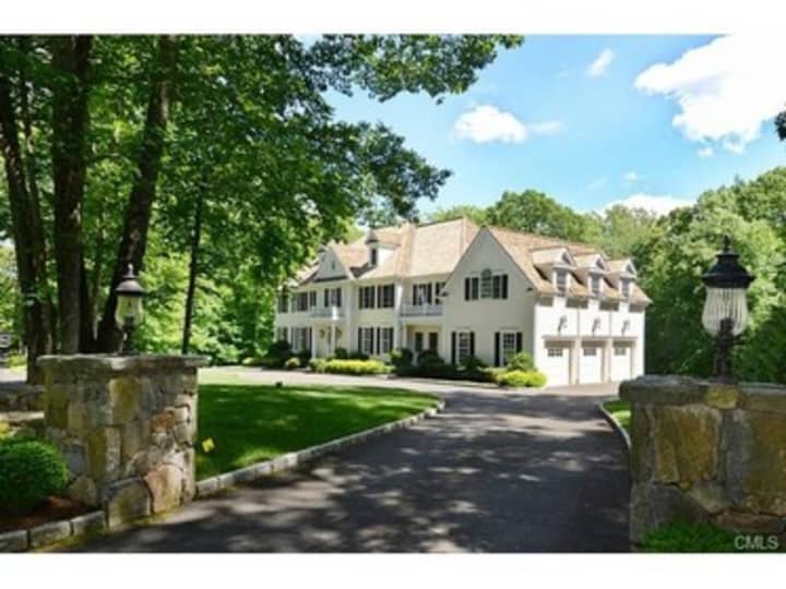 The house at 418 Michigan Road in New Canaan is open for viewing on Sunday.