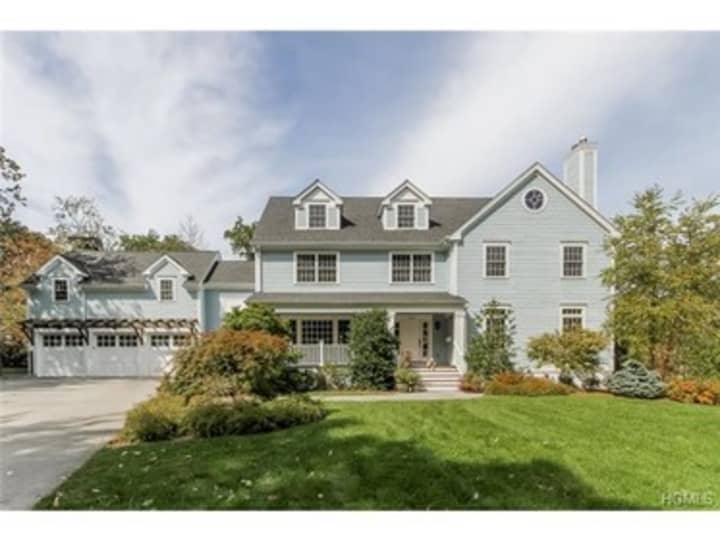This house at 803 Oakwood Road in Mamaroneck is open for viewing Sunday.