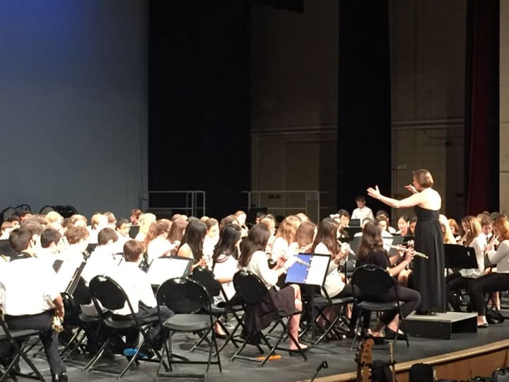 Irvington Middle and High School bands performed at their Winter Concert on Wednesday.