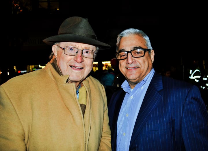 Rabbi Amiel Wohl with Bob Marrone. 