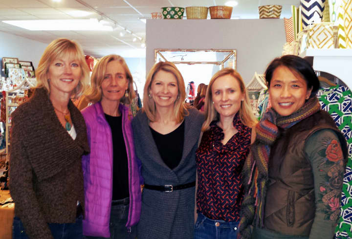 Members of the YWCA Darien/Norwalk at the Darien benefit hosted by Everything is Rosey.
