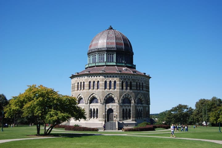 Union College&#x27;s Nott Memorial is pictured above. Rye students from Union are studying abroad in New Zealand and Argentina.