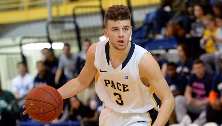 Pace University freshman Mike Demello earns a career-high of 19 points.