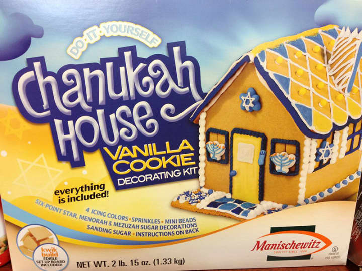 Get crafty with this make-it-yourself Chanukah House, available at New Roc Glatt.