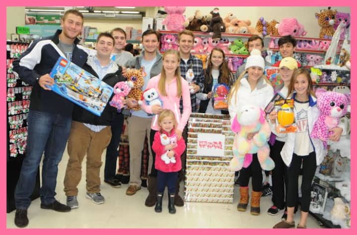 Bronxville residents supporting the Toys for Tots program