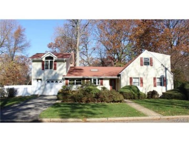 This house at 1 Meadowood Path in New Rochelle is open for viewing on Sunday.