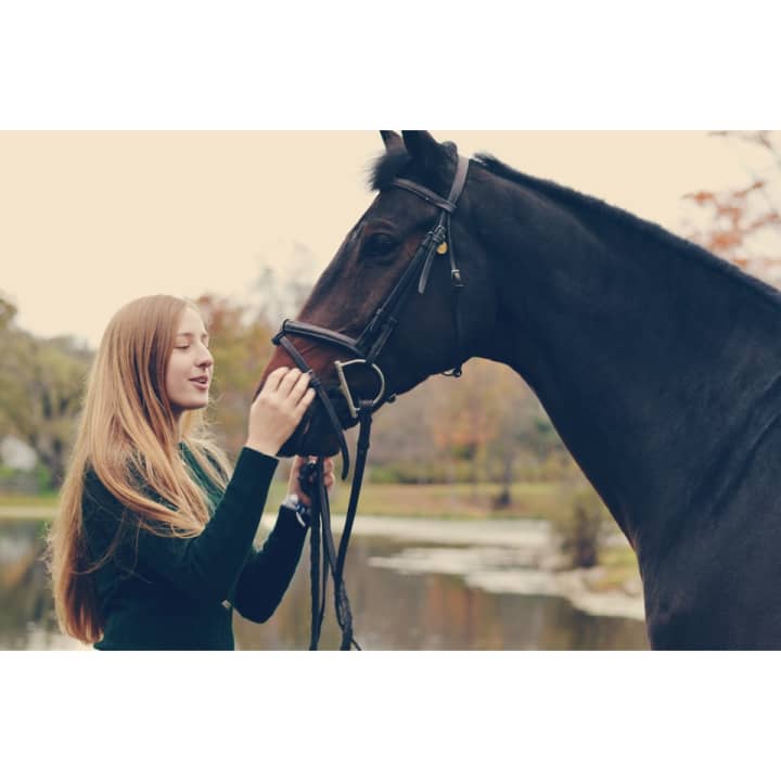 Ashley Keno with her horse Wotherspoon. 