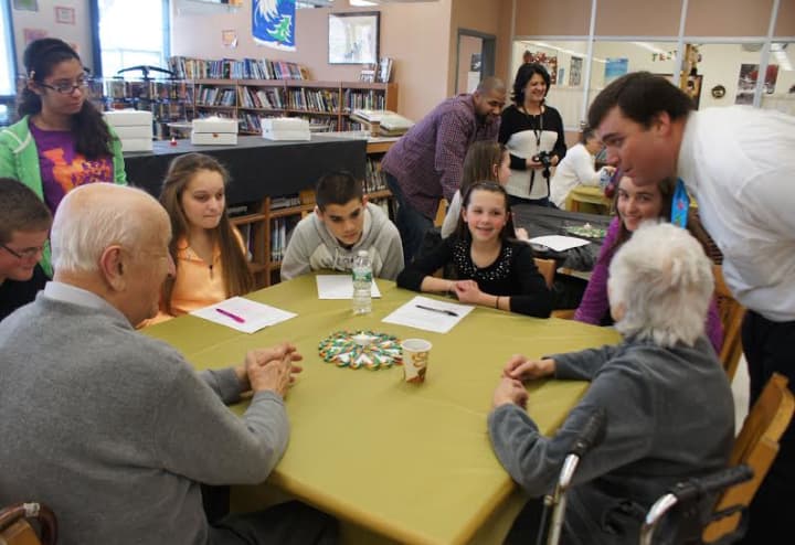 Students interviewed the seniors and talked to them about a variety of topics.