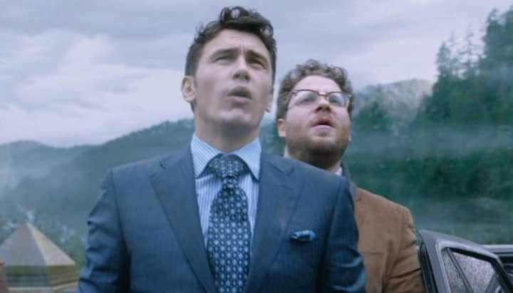 &#x27;The Interview&#x27; is a a controversial comedy which focuses on a pair of TV journalists, played by actors James Franco, left, and Seth Rogen, who are recruited by the CIA in a plot to assassinate North Korean leader Kim Jong Un.