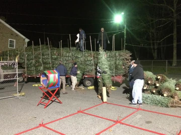 The Golden&#x27;s Bridge Fire Department is selling Christmas trees as a fundraiser. 
