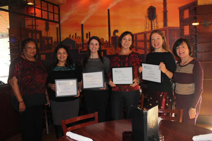 Juanita James, president and chief executive officer of FCCF; Alison Riith, top winner; Chrissy Cacace, finalist; Carol O&#x27;Connell finalist; Quentin Ball, most-votes winner; and Nancy von Euler, FCCF program director.