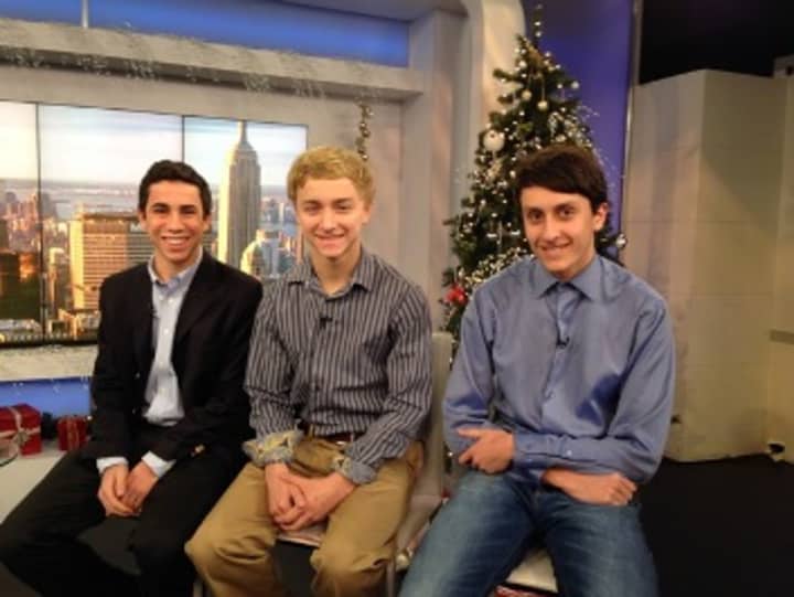Mamaroneck students Jimmy Bernstein, Josh Girsky and Noah Haber. 