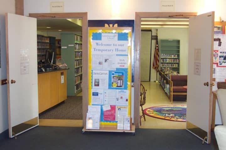 The Lewisboro Library&#x27;s temporary location is at a nearby church in South Salem.