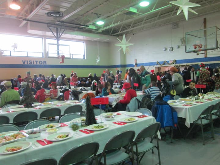 More than 300 people attended the annual Christmas dinner in Katonah held by a group of local volunteers.