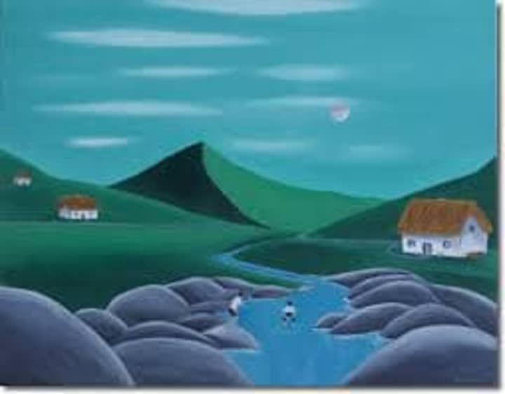 A painting from &quot;The Ireland Series.&quot;