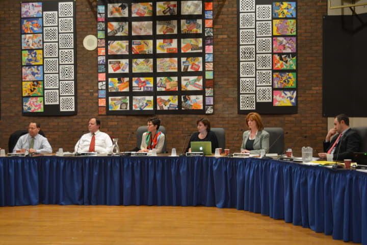 Members of Bedford school board at their Dec. 17 meeting.