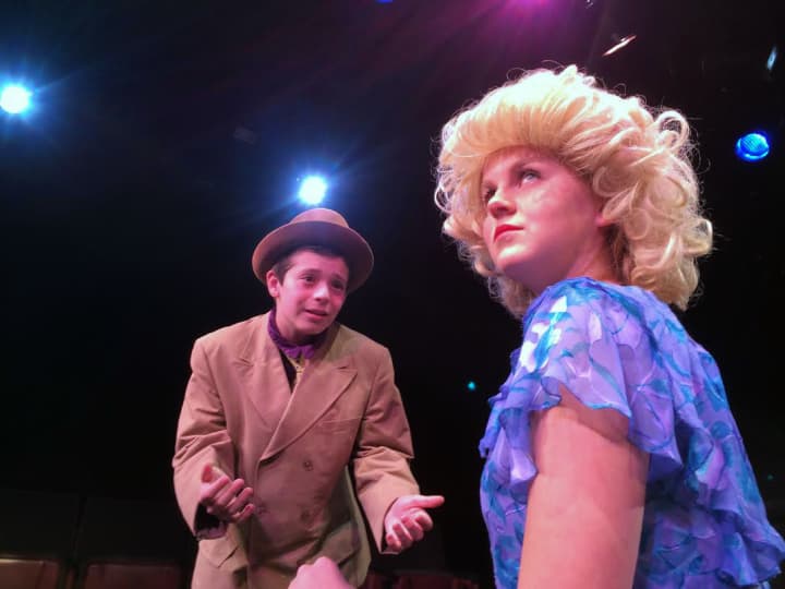 Music Theatre of Connecticut School of Performing Arts&#x27; production of &quot;Guys and Dolls Jr&quot; features, left to right, Hudson Berk of Westport and Claire Fraise of Wilton.