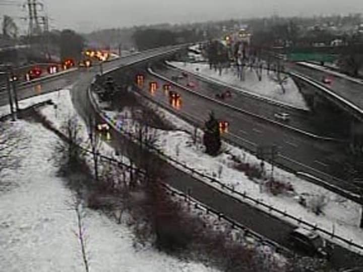 A look at I-287 near the Taconic State Parkway interchange at 4:20 p.m. Saturday.