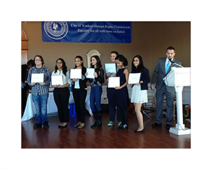 Yonkers students were recognized at the City of Yonkers Human Rights Commission breakfast.