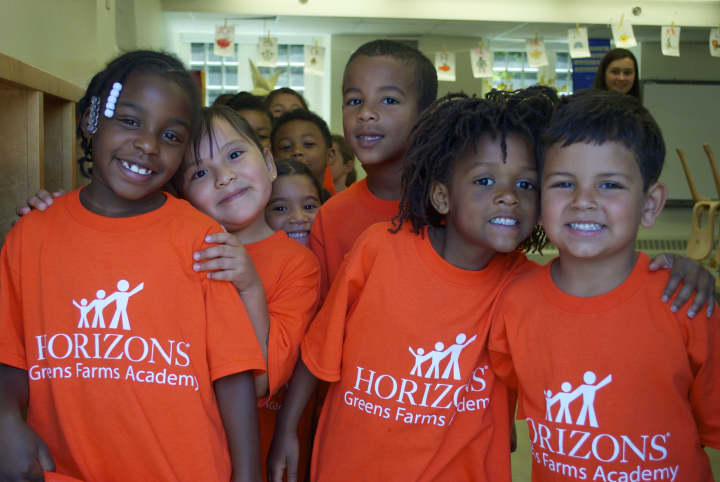 Bridgeport children participating in Horizons at Greens Farms Academy programs.