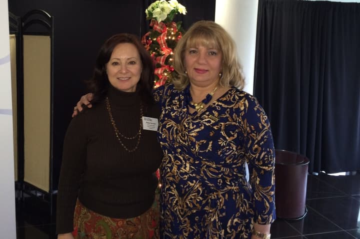 Floria Polverari, incoming President for the State of CT women&#x27;s Council of Realtors, stands with outgoing President Margaret Nagy Hamilton.