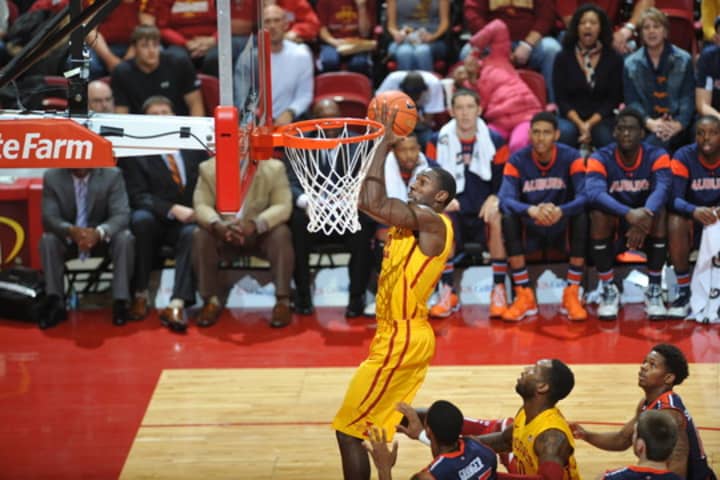 Dustin Hogue of Iowa State, a native of Yonkers, scored the final seven points for the Cyclones in a win Tuesday over Oklahoma State.