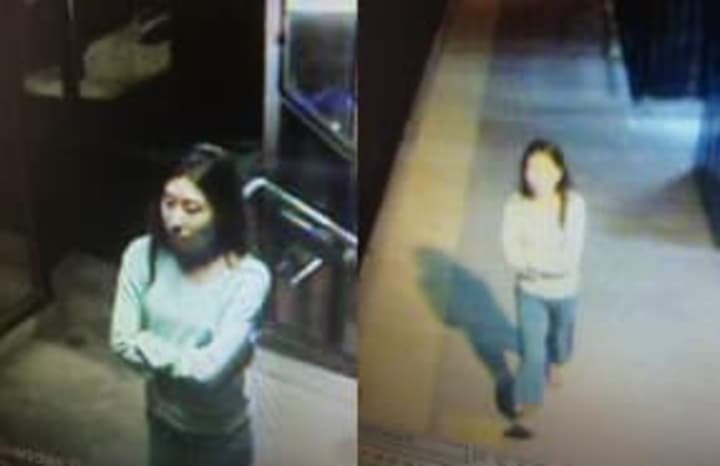 Christine (Ji Woo) Kang, 16, is shown in these still images from a surveillance video about to enter a southbound Scarsdale Metro-North train at approximately 10:18 p.m. Friday, Jan. 2.