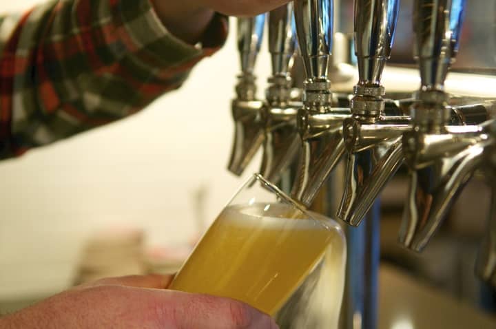 A dozen beers are available on tap at Brew &amp; Co.