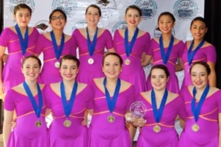 The Shadows from the Southern Connecticut Synchronized Skating Club won a gold medal last weekend in the Open Juvenile Division the Colonial Classic. See story for photo IDs.