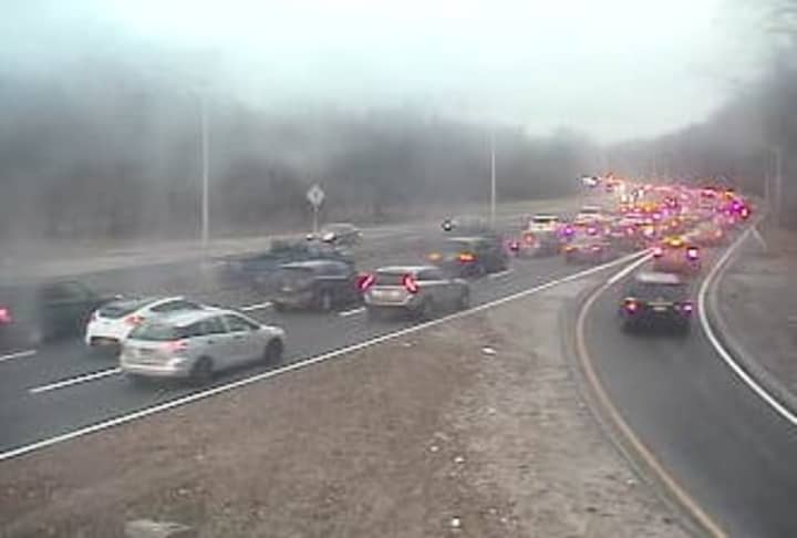 Heavy traffic on the Bronx River Parkway near the Westchester/Bronx morning Wednesday morning.