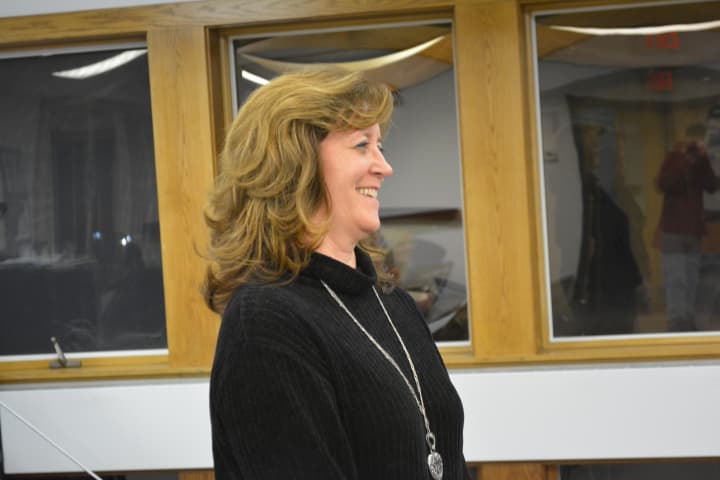 Jill Boynton at the Byram Hills school board&#x27;s Jan. meeting in Armonk, where she was appointed director of special education.