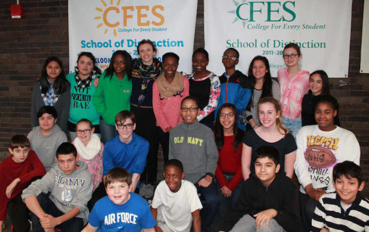 College For Every Student alumna Sophie Clarke, &#x27;Survivor&#x27; winner in December 2011, spoke to CFES Scholars on Jan. 9.