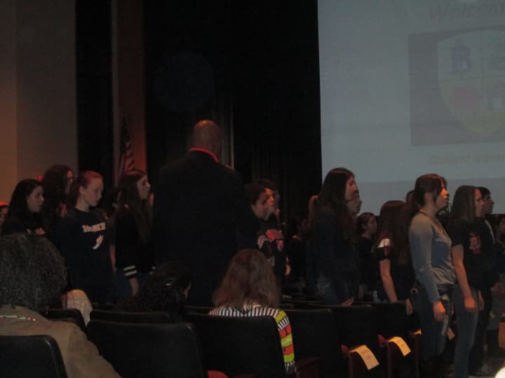 Briarcliff&#x27;s chorus performs at an assembly honoring the Rev. Martin Luther King Jr.
