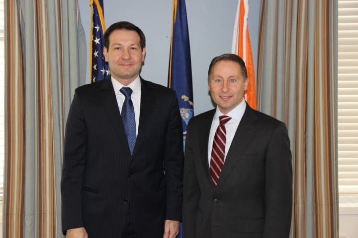 Dr. Mark Herceg of Irvington, left, was named community mental health commissioner by Westchester County Executive Rob Astorino.