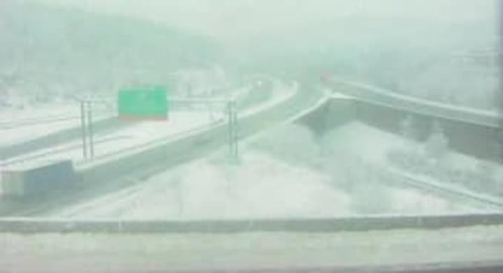 A look at the interchange of I-87 and northbound I-287 on Saturday morning at 8 a.m.
