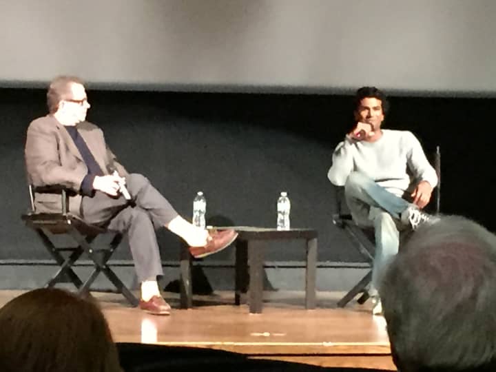 Marshall Fine, critic-in-residence at Pelham Picture House with actor/producer Sendhil Ramamurthy.