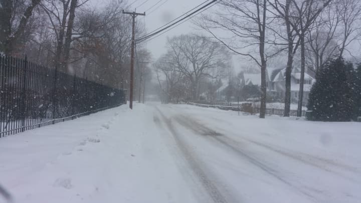 Plowed Fairfield streets quickly found themselves once again blanked in snow due to high wind guests.