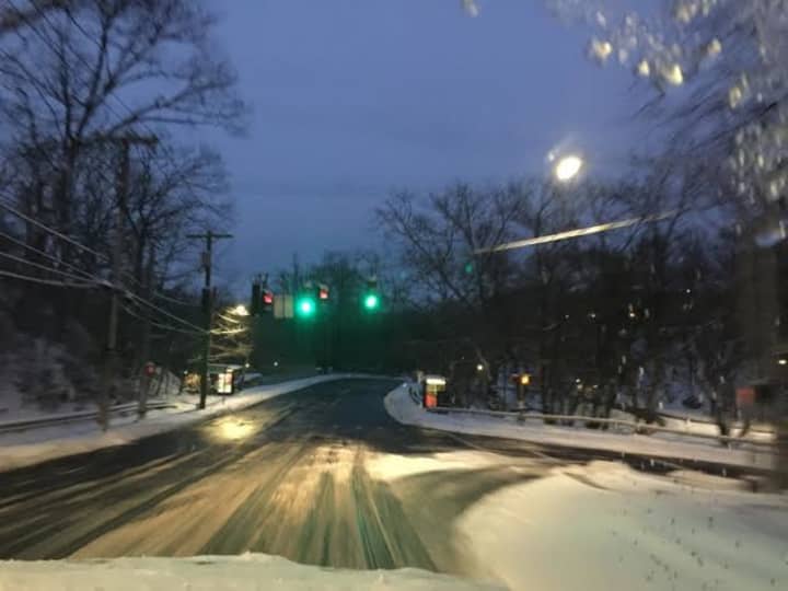 Streets were passable in the Yonkers/Bronxville area Tuesday morning.