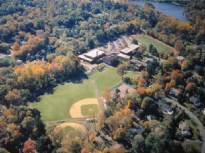 An aerial view of the Iona Prep Lower School campus in New Rochelle. 