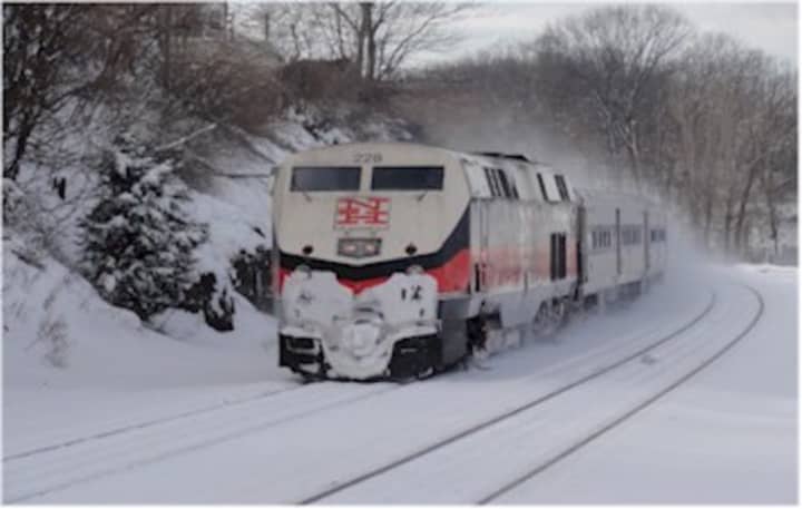 Metro-North shut down train service on Saturday because of the heavy snow.