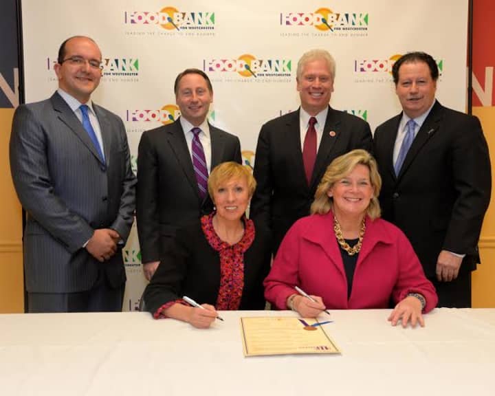 Food Bank For Westchester and Westchester Coalition for the Hungry and Homeless sign a merger.